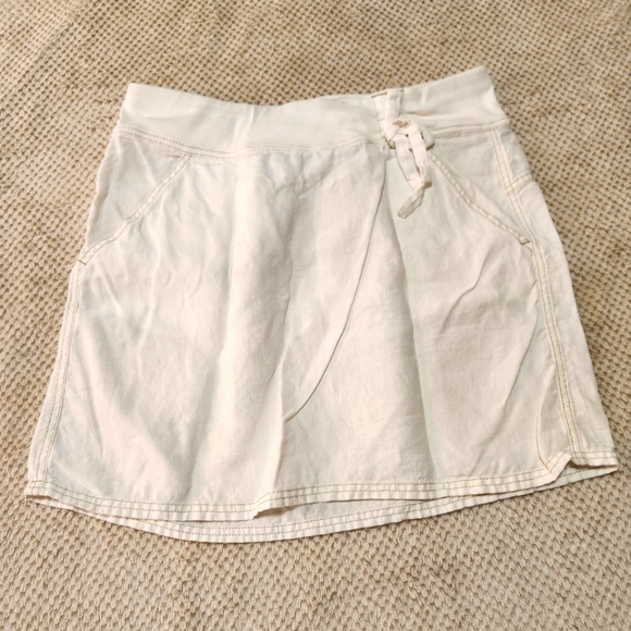 Athleta White Linen Summer Skirt - Picture 1 of 2
